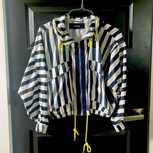 Zara Nylon Stripe Jacket Size XS